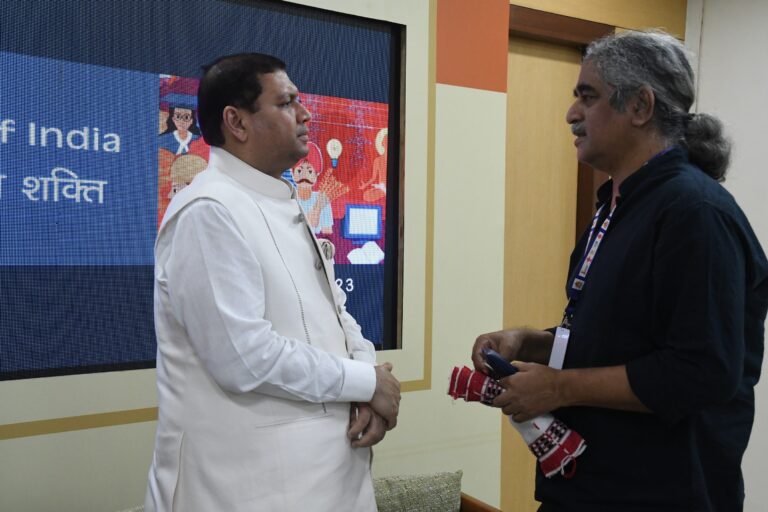 Sundeep Bhutoria with Ashwani Kumar at UNMESHA, International Literature Festival in Bhopal