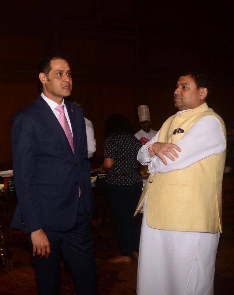 Sundeep Bhutoria with Arnab Chatterjee, general manager of Taj Bengal