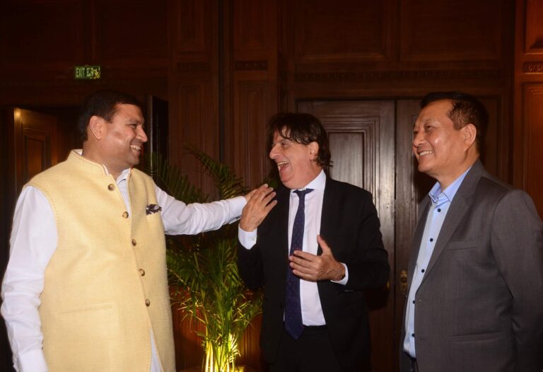 Sundeep Bhutoria with Didier Talpain, Consul General of France in Kolkata and Tashi Penjore, Consul General of Bhutan in Kolkata