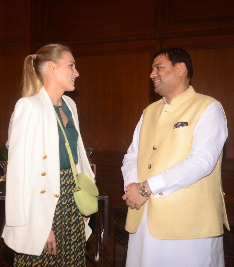 Sundeep Bhutoria Ekaterina Lazreva, Head of Protocol of the Russian Consulate General in Kolkata