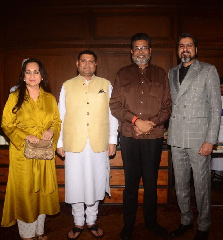 Sundeep Bhutoria with Madhu Neotia, Harshavardhan Neotia and Ricky Kej