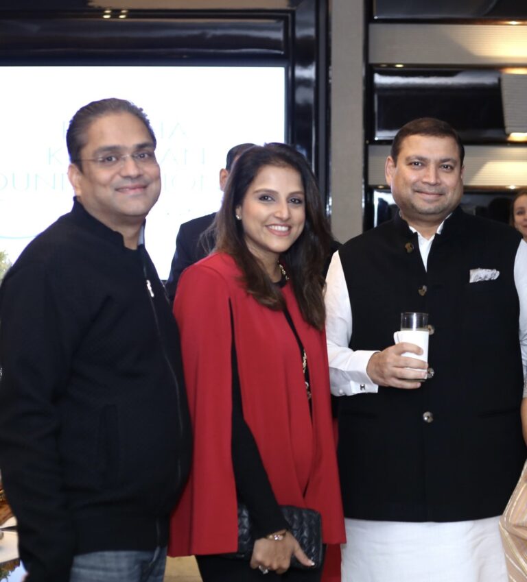 Sundeep Bhutoria with Nirmal and Richa Bafna