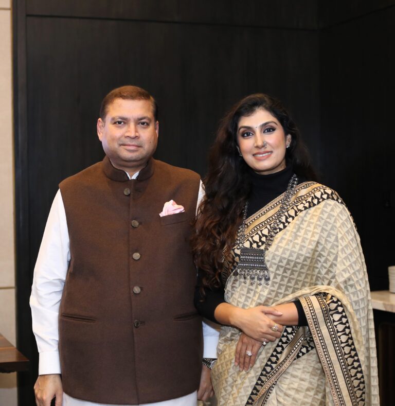 Sundeep Bhutoria with Shinjini Kulkarni