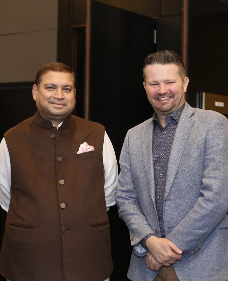 Sundeep Bhutoria with Matthew Ayres, Deputy High Commissioner of New Zealand