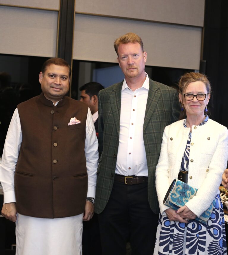 Sundeep Bhutoria with British senior diplomat Gareth Lungley and his wife