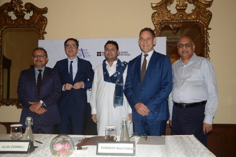 Sundeep Bhutoria at the signing of `Collaboration on Arts in UK and India_ MoU with The British Council, Kolkata. Present British Counil at The Taj Bengal in Kolkata along with chairman of British Council, Christopher Rodrigues and others