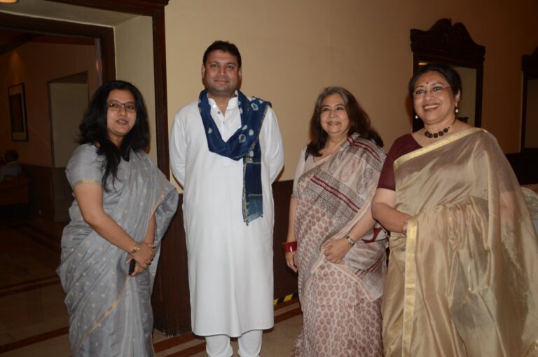 Sundeep Bhutoria with DonaGanguly, AnjumKatyal and TanusreeShankar at the signing of `Collaboration on Arts in UK and India_ with British Council