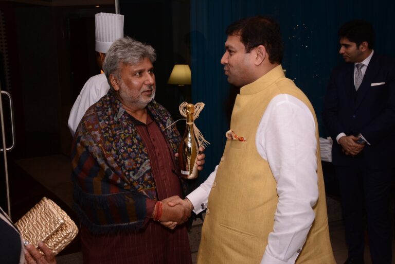 Sundeep Bhutoria with industrialist Sisir Bajoria at the Special X-Mas Menu event of Birgit Holm and Karen Anand hosted at Hyatt Regency Kolkata