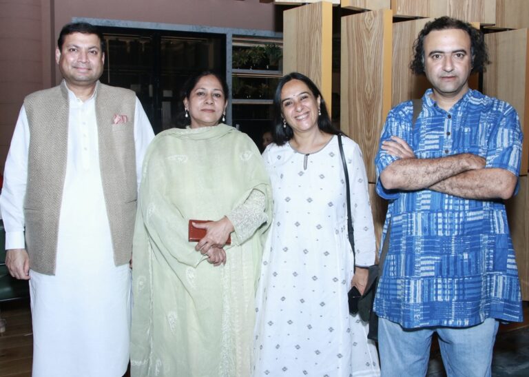 Sundeep Bhutoria with Shayda Banoo, Parul and Sukant Deepak at a get-together hosted by him at Koyo Koyo in Chandigarh