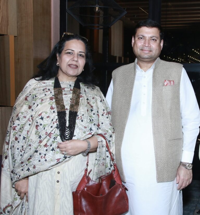 Sundeep Bhutoria with Sunaini Guleria Sharma at a get-together hosted by him at Koyo Koyo in Chandigarh