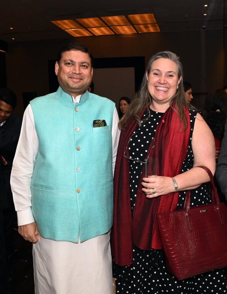 Sundeep Bhutoria with Melinda Pavek, Consul general of USA in Kolkata at the reception celebrating 10 glorious years of Lithuanian Hon consulate in Kolkata