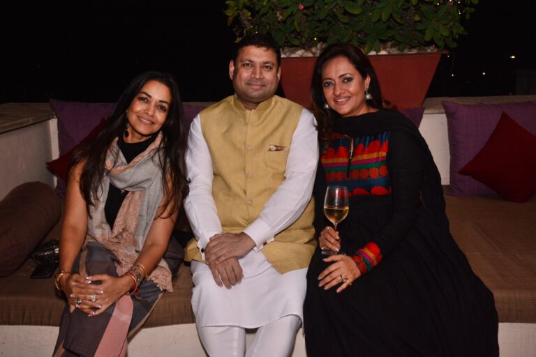 Sundeep Bhutoria with actress Nilanjanaa and Esha Dutta at the Special X-Mas Menu event of Birgit Holm and Karen Anand hosted at Hyatt Regency Kolkata