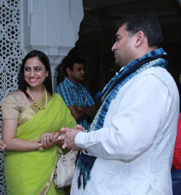 Sundeep Bhutoria with Vinnie Kakkar at a session of Write Circle at the ITC Rajputana Jaipur