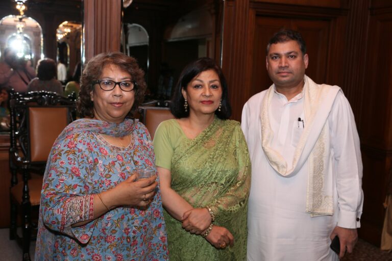 Sundeep Bhutoria with guest author Lady Mohini Kent Noon and Sujata Sen at a session of An Author's Afternoon at the Taj Bengal Kolkata