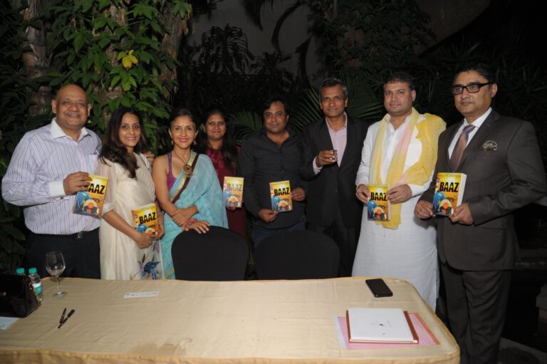 Sundeep Bhutoria with author Anuja Chauhan and Niret Alva, Anil Kathotia and others at a session of Kalam at the Taj West End in Bengaluru