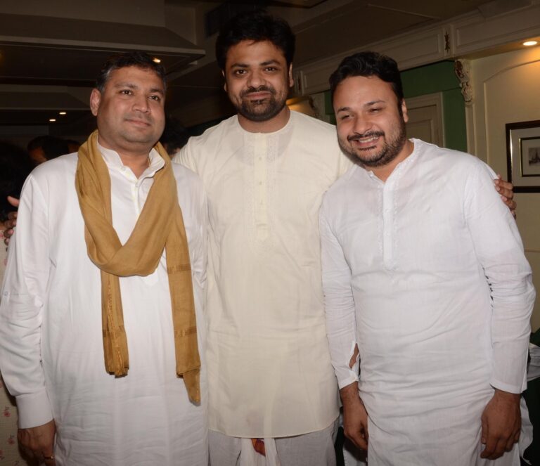 Sundeep Bhutoria with Soumyojit and Sourendro at a session of Ek Mulakat at the Tollygunge Club, Kolkata