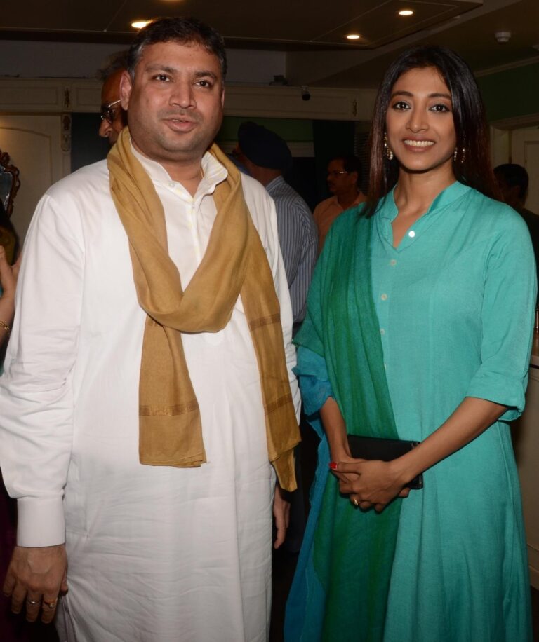 Sundeep Bhutoria with actress Paoli Dam at a session of Ek Mulakat at the Tollygunge Club, Kolkata