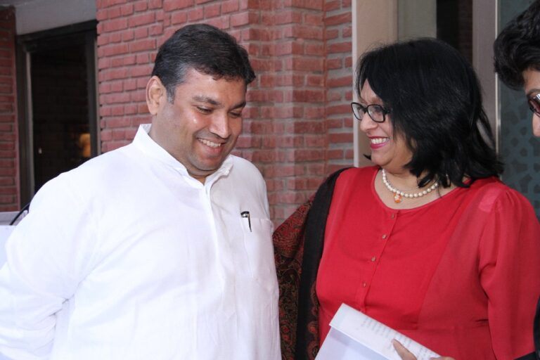 Sundeep Bhutoria with Baroness Sandip Verma at a session of Ek Mulakat in Jaipur