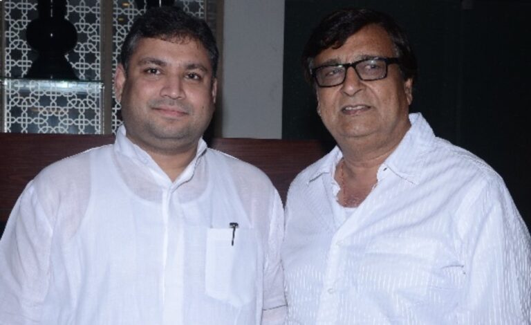 Sundeep Bhutoria with film director-producer K C Bokadia at a session of the Desert Storm in Jaipur