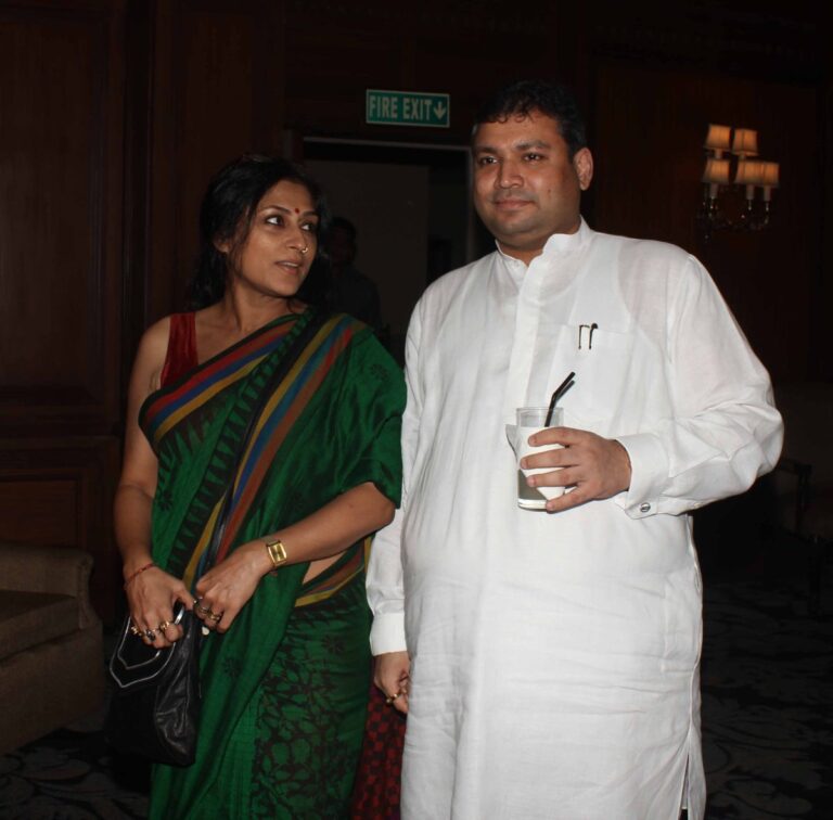 Sundeep Bhutoria with Roopa Ganguly at the dinner of A Life Apart book launch in Kolkata