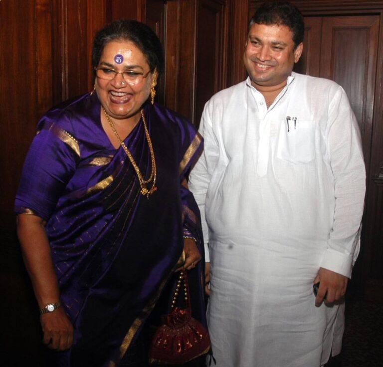 Sundeep Bhutoria with Usha Utthup at the The Bengal- Alliance Francaise MoU signing function in Kolkata