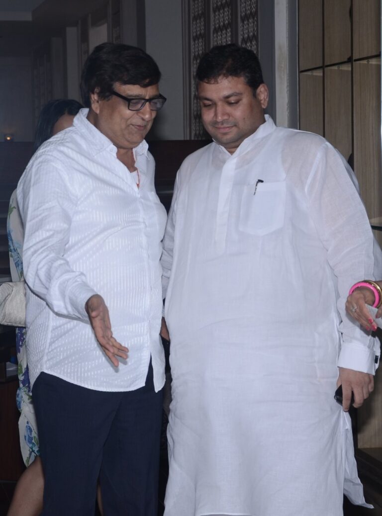 Sundeep Bhutoria with film director-producer, K C Bokadia at a session of the Desert Storm in Jaipur