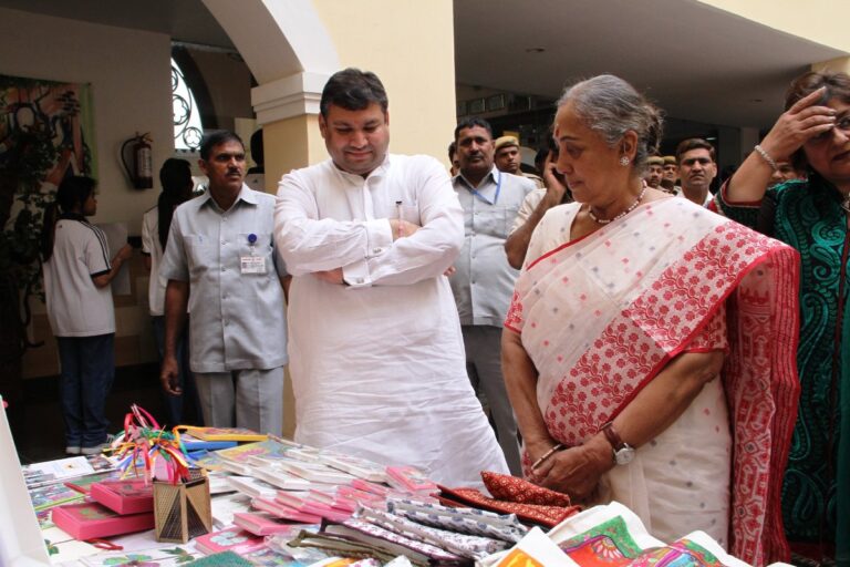 Sundeep Bhutoria with Governor or Rajasthan, Margaret Alva, at the Step By Step school which hosted screening of award winning films on diability