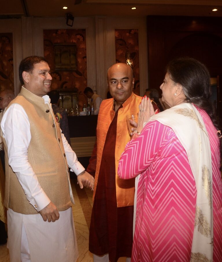 Sundeep Bhutoria with Bhupendra Chaubey and KumKum Chadha