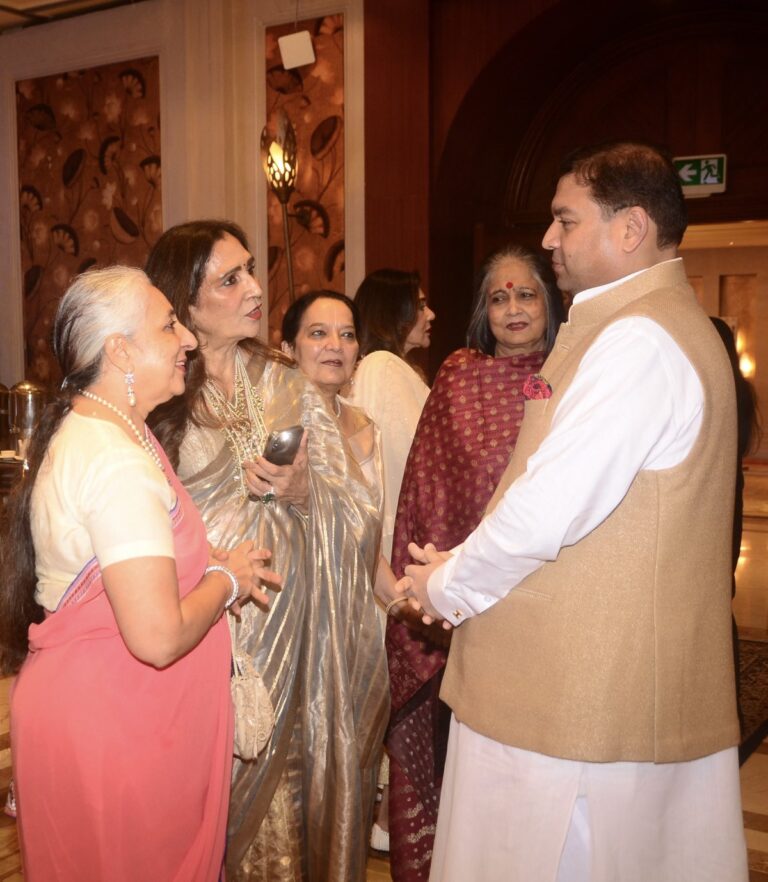 Sundeep Bhutoria with Sangeeta Dalmia and Neelima Dalmia Adhar