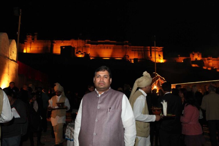 Sundeep Bhutoria at the Writer's Ball at Kesar Kyari in Amber Fort on the concluding day of Jaipur Literature Festival