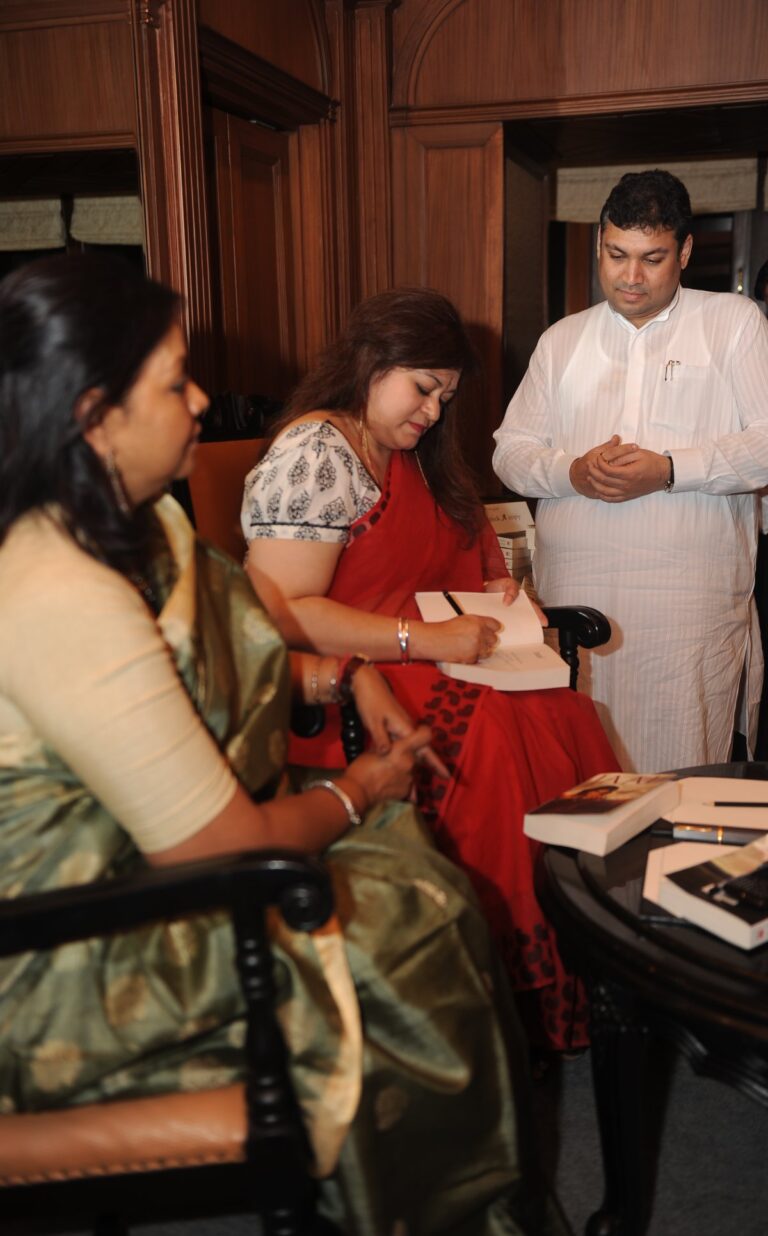 Sundeep Bhutoria with guest author Sangeeta Bahadur and Sangeeta Datta