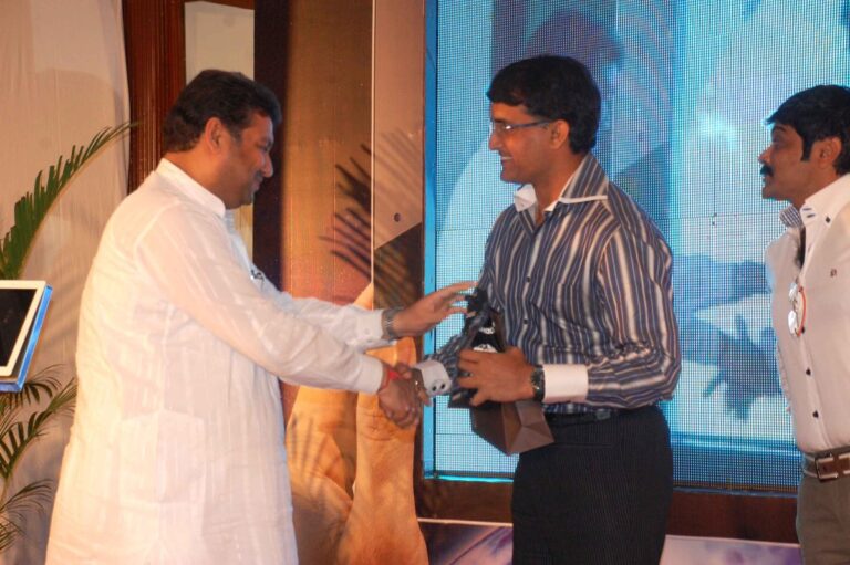 Sundeep Bhutoria with Sourav Ganguly