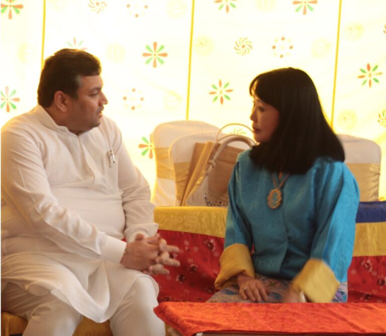 Sundeep Bhutoria with Queen Mother, Her Majesty, Ashi Dorji Wangmo Wangchuck in Thimpu