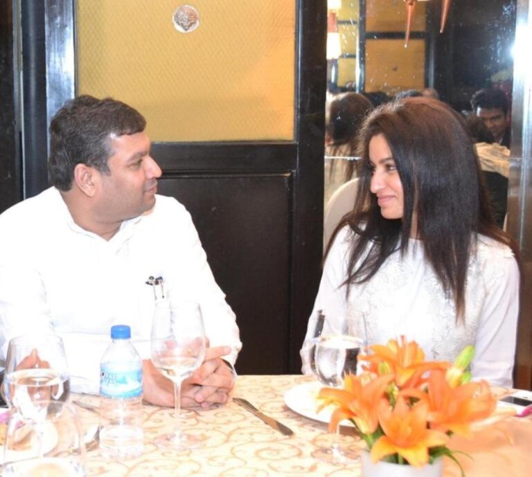 Sundeep Bhutoria with actress Tisca Choprat