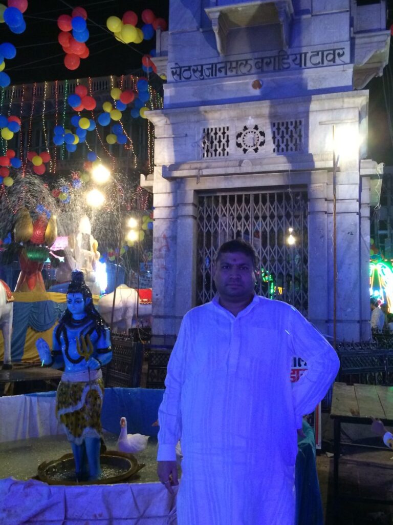 Sundeep Bhutoria in Sujangarh, Rajasthan, on a Diwali night