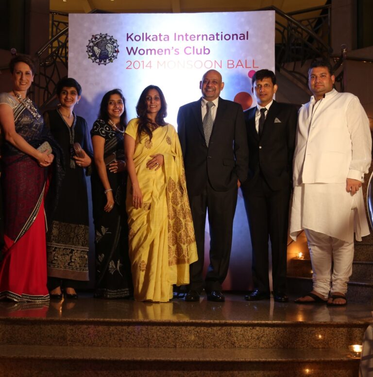 Sundeep Bhutoria with BrittaLeickeMilde Babita RadhikaSingh RuchiraMakharia AdityaMakharia AnilKathodia at the Monsoon Ball , Hyatt Regency Kolkata