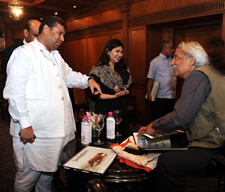 Sundeep Bhutoria with Guest Author Bittu Sahgal at a session of An Author's Afternoon at The Taj Bengal Kolkata