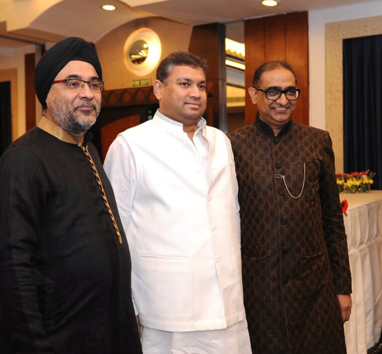 Sundeep Bhutoria with Jasjit Singh and Imran Zaki at a post Eid Iftar party, Park Hotel Kolkata