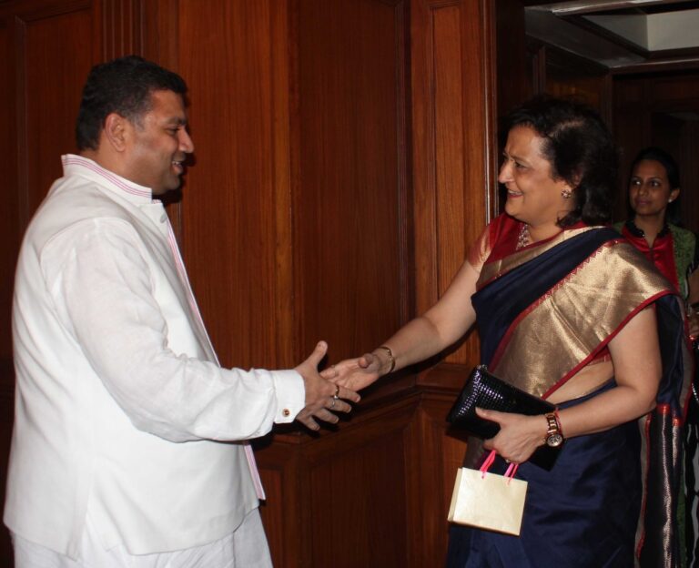 Sundeep Bhutoria with Neeta Boochra, National President, Ficci FLO, at the Taj Bengal Chambers in Kolkata