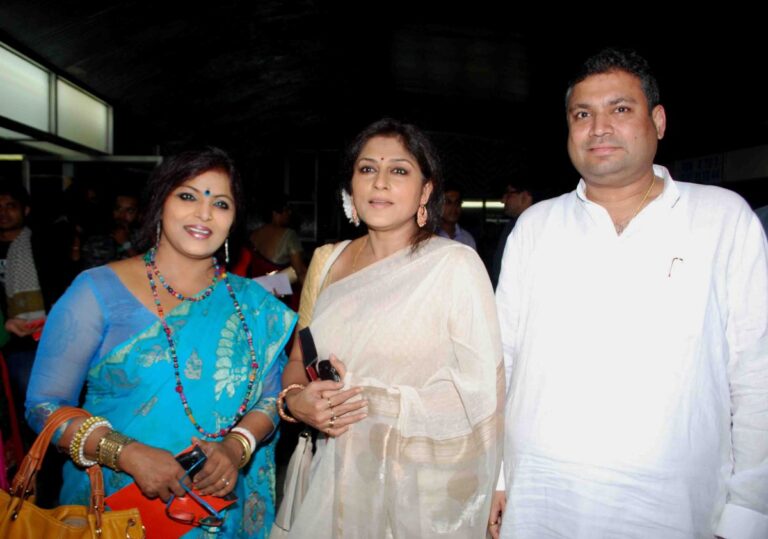 Sundeep Bhutoria with actress Papia Adhikari and Roopa Ganguly