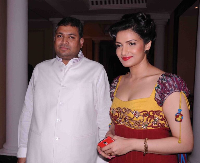 Sundeep Bhutoria with actress Tanusree at the music video launch of film Buno Haans