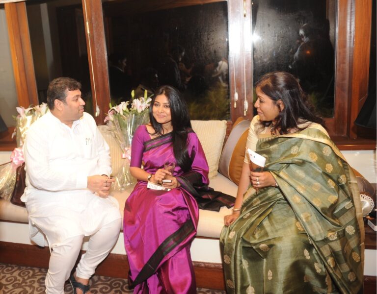 Sundeep Bhutoria with Gargi Roychowdhury and Sangeeta Datta