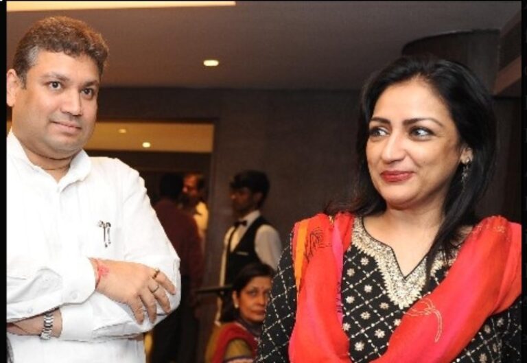 Sundeep Bhutoria with actress, Anuradha Patel