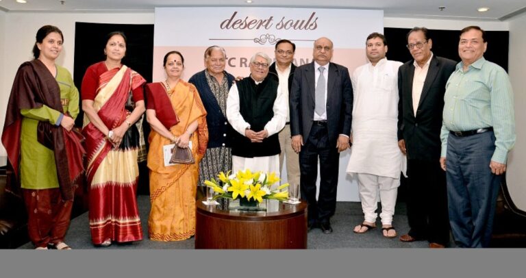 Sundeep Bhutoria with Nandlal Sharma, H M Bangur, Ikraam Rajasthani and others at a session of Desert Souls in Jaipur