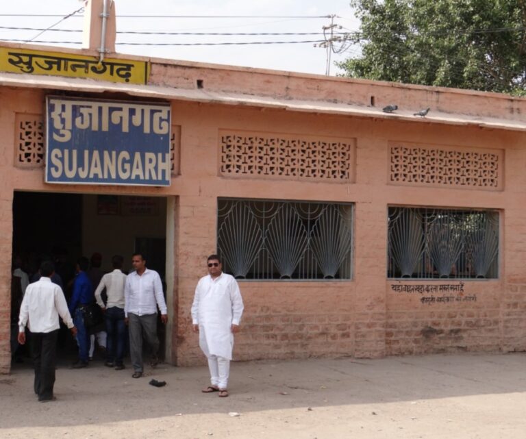 Sundeep Bhutoria at the Sujangarh rail station in Rajasthan