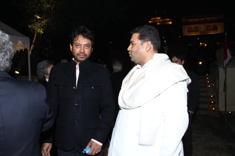 Sundeep Bhutoria with Irfan Khan at the Jaipur Litfest pre-event dinner party