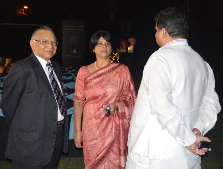 Sundeep Bhutoria with K L Malhotra, Sanjana Subramanian from UNIC