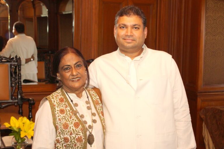 Sundeep Bhutoria with Sarbari Datta at a session of An Author's Afternoon at The Taj Bengal, Kolkata