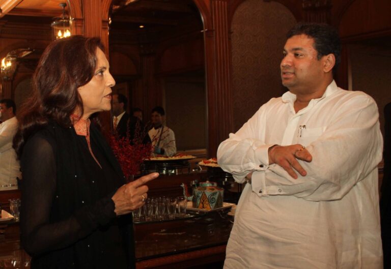 Sundeep Bhutoria with Wiccan high priestess Ipsita Roy Chakraverti at a session of An Author's Afternoon at The Taj Bengal, Kolkata