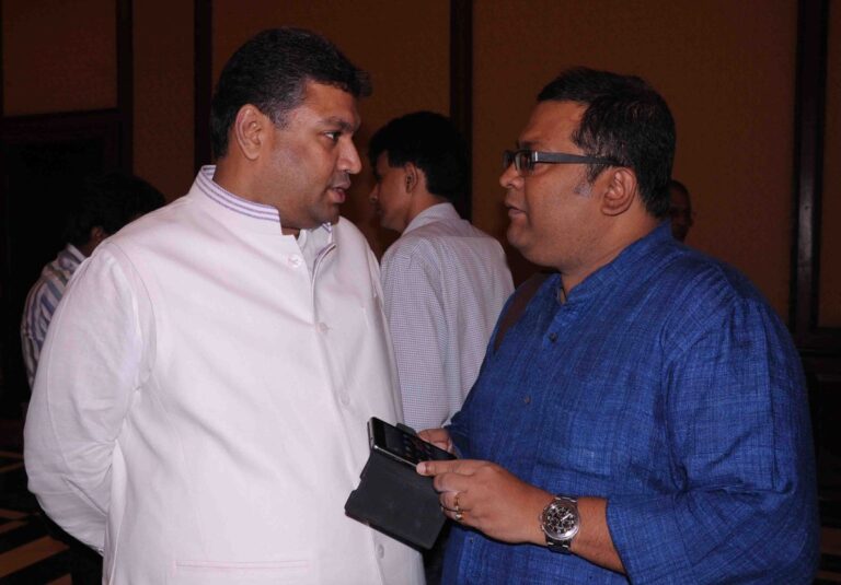 Sundeep Bhutoria with director Aniruddha Roy Choudhury's music video launch of Buno Haans at The Oberoi Grand, Kolkata